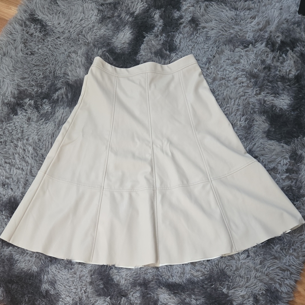 Faux Leather A-Line Skirt